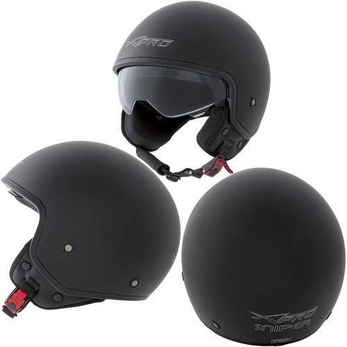 Open face jet helmet moped - face,