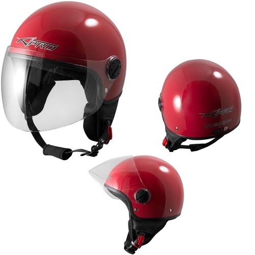 Open face jet helmet moped - face,