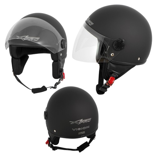 Open face jet helmet moped - open,