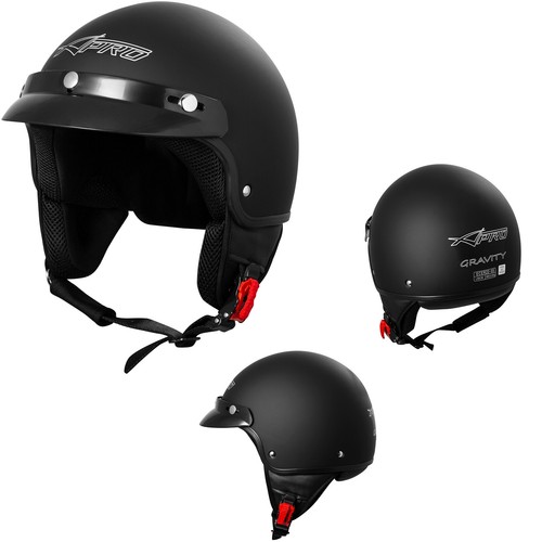 Open face demi jet helmet - open,
