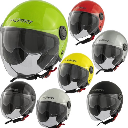 Helmet moto jet long - helmet, clear