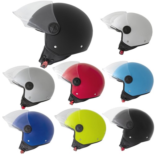 Open face jet helmet - open,