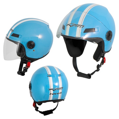 Open face jet helmet - face, lid