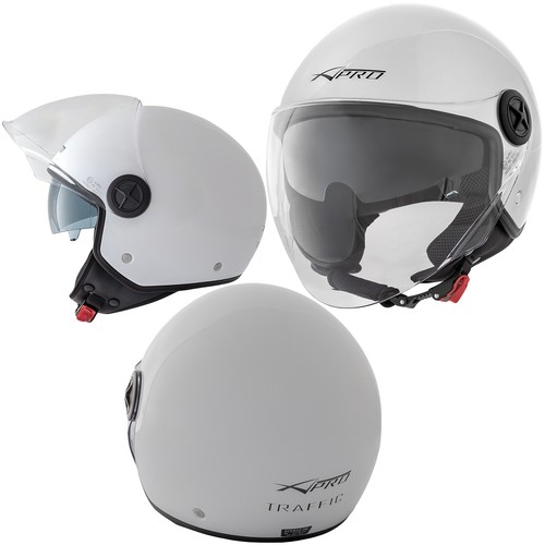 Open face jet helmet - face, motorbike