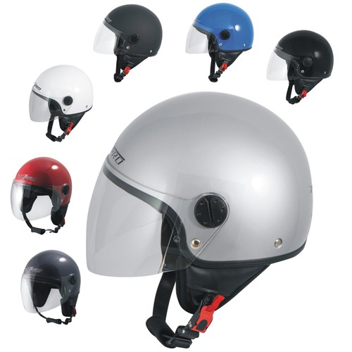 Open face jet helmet moped - open,