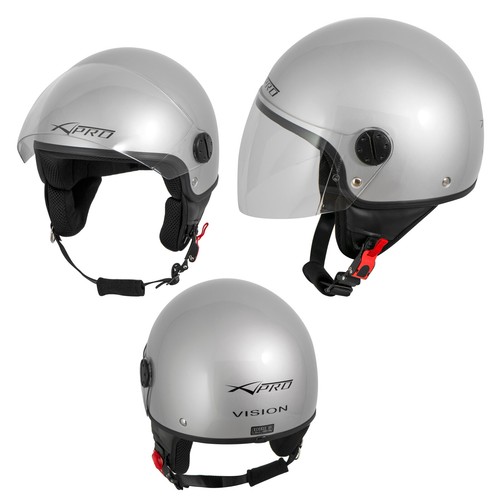 Open face jet helmet moped - face,